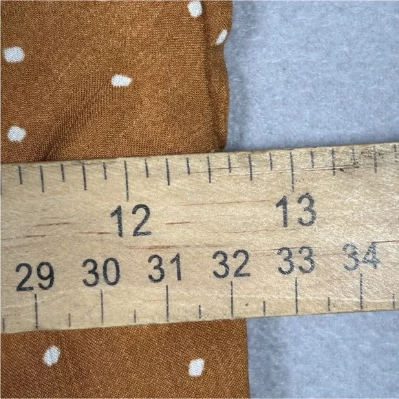 Lulus Missy Rust Orange Polka Dot Satin Knotted Front Mini Dress Womens S Boho - Picture 3 of 11